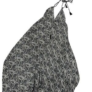 Karma Highway Long Halter Dress Black Paisley‎ OS